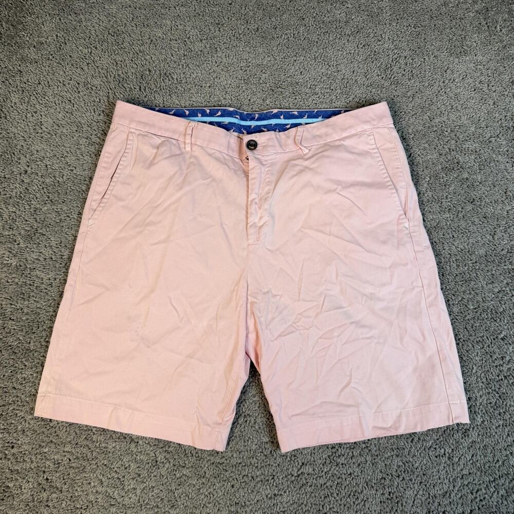 Tommy Bahama Shorts Mens 36 Pink Chino Cotton Spandex 9 In Inseam Pockets